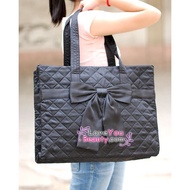 NaRaYa Crossbody Bag For Satin Travel Square Shape Large Bow Tie Size L