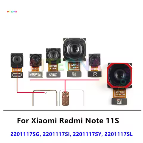 For Xiaomi Redmi Note 11S Rear Front Camera Back Camera Module Backside View Replacement Smartphone 
