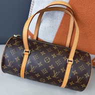 【狀況良好】Louis Vuitton 路易威登 LV 老花黃皮芭比龍圓桶包