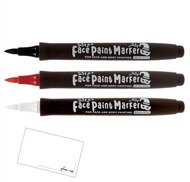 套裝黑白紅色-萬聖節派對人體彩繪用顏料繪畫筆