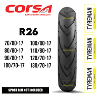 TAYAR MOTOSIKAL Corsa Platinum R26 70/80-17 &gt;130/70-17 TL Tyre for LC135, Y15, RS, RSX