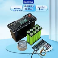 Combo of components for storage tank 30ah 45ah, using LiFePO4 32140, bms circuit 4s 150a, waterproof