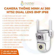 AI 360 Smart Camera HT52 Dual Lens 8MP IP66 Resolution 4MP & 4MP Supports Pan 355 Cach 90