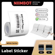 NIIMBOT B31 B4 White Sticker, Custom Waterproof Refill Paper Tape Roll for Label Printer