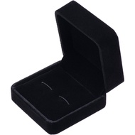 Small Dark Classic Velvet Cufflink Box Case