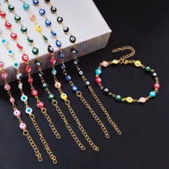 Dayshion Stainless Evil Eye Bracelet Unisex Evil Eye Necklace Unisex Evil Eye Set 2 In 1 Protective