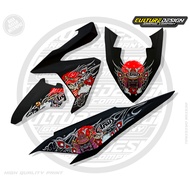 TRANSPARENT STRIPING VARIO 125 150 LED OLD VIRAL JAPANESE ARAI MOTIF MOTORCYCLE STICKERELEGAN