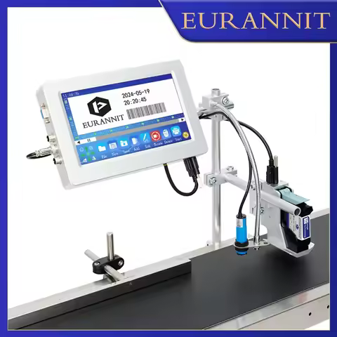 EURANNIT 170Plus 12.7/25.4mm TIJ Industrial Online Thermal Inkjet Printer Text QR Barcode Batch Numb