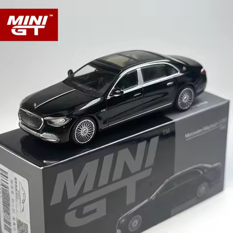 MINIGT 1:64 Mercedes Maybach S680 Black alloy car Model 977