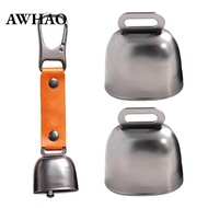 [AWHAO] 2 Cowbells, Bear Bells, Noise Makers with Long Range, Pasture Accessories for Pets, Sheep, O