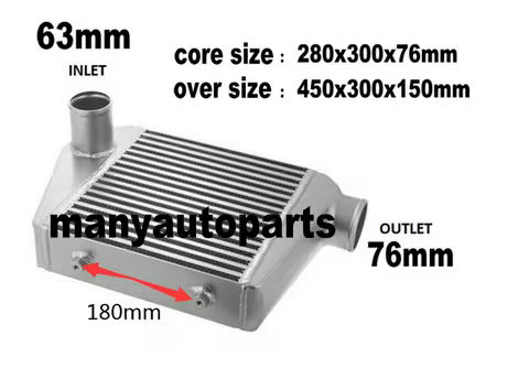 3" Inch Aluminum Intercooler For Toyota Hilux 1KZ-TE 3.0L 2002-2005 2003 2004 Top Mount