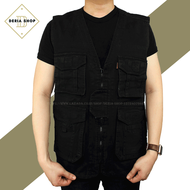 Baju Rompi Pria Safety Casual Oblong Bahan Kanvas Polos Anti Angin Dewasa Anak Jaket Motor Tactical