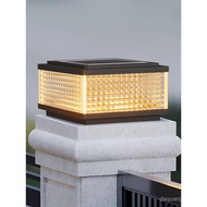 Solar Outdoor Pillar Light Waterproof Door Pillar Light Garden Simple Gate Light Villa Courtyard Lig