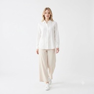 UNIQLO Rayon Long Sleeve Shirt Uniqlo Blouse Wanita / Size M
