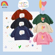 Sweater Anak Crewneck Oversize Anak Original Motif Welcome To The Word Ballon Ages 1-6 Years