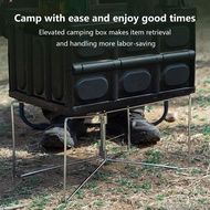 Outdoor Foldable Camping Box Stand Multi-Purpose Camping Crate Holder for Camping Bins and Boxes