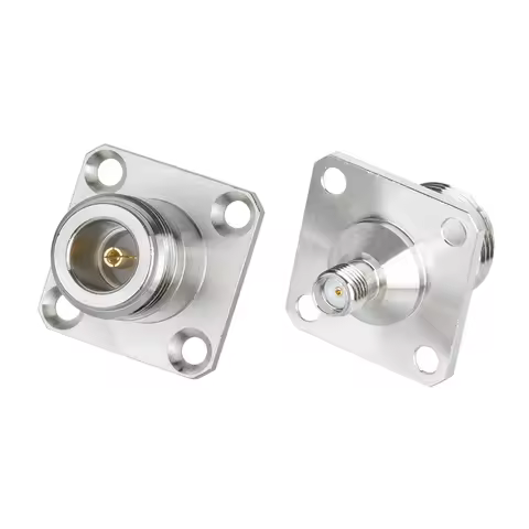 1Pcs N Type Female To SMA Female Water Proof Flange Connector SMA To N Female O-ring Washer