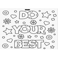 READY STOCK MALAYSIA - BALLOON STICKER DO YOU BEST (A4 SIZE)