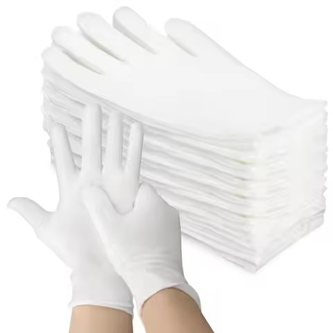 24PCS White Cotton Gloves for Eczema Dry Hands Breathable Work Gloves Liners Moisturizing Overnight 