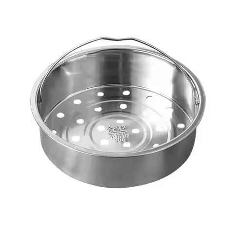 304 Stainless Steel Food Steamer Basket Anti-scald Steamer Handle Drain Basket Cooking Accessories R