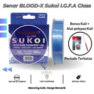 Senar Pancing Laut BLOOD-X Sukoi FluoroCarcon Coated