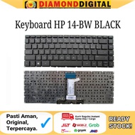HITAM Hp Pavilion 14-BW Laptop Keyboard Black Black (No Backlight)