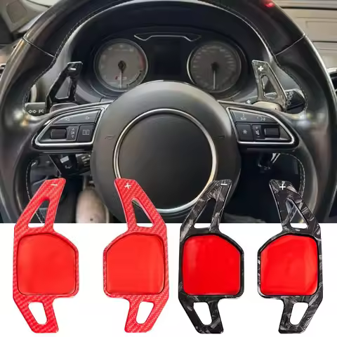 2Pcs Car Steering Wheel Paddle ABS Gear Shift Paddles Accessories For Audi A3 A4L A5 A6L A7 A8 S3 S5
