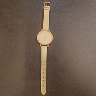 Olivia Burton Queen Bee 玫瑰金錶框灰綠錶帶 立體蜜蜂手錶