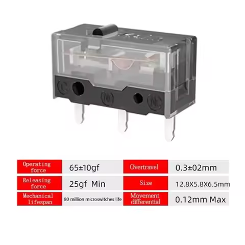 A77P-For Logitech Razer Gaming Mouse Kailh GM 8.0 Mouse Micro Switch 10 PCS Mice Micro Button 3 Pin 