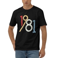 Funny 1981 Vintage 40Th Birthday Gift Novelty Man'S Tshirt New Cotton