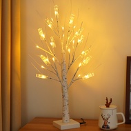 Direct Selling Wallet Christmas Tree Gift Card Clamp LEDSilver Birch Lights Desktop Wedding Festival Birthday Card Tree