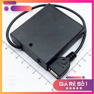 Battery Box, 4xAA USB Battery Tray On-Off Switch Cover Truong Giang Components 86