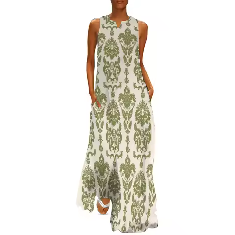 The Sound of Music Von Trapp Curtain Pattern Long Dress elegant and pretty women's dresses dresses s