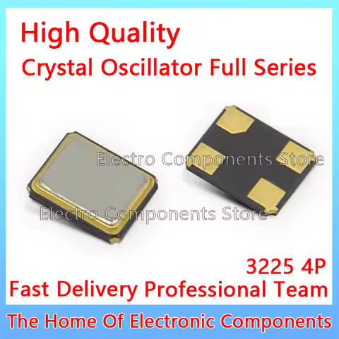 100PCS 3225 SMD Passive Crystal Oscillator 4P 14.31818MHz 16.000MHz 18.432MHz 19.6608MHz 20.000MHz 2