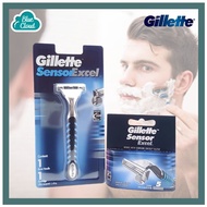[ BlueCloud ] Super Value Pack Gillette Sensor Excel Razor + Blades Refill 5's