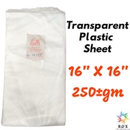 Transparent Plastic Sheet 16x16 10x10/ Plastik Segi Empat / Plastik Bungkus Nasi Lemak / Wrapping Pl