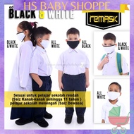 REMASK 2 Layers Black &amp; White Series Cotton Face Mask