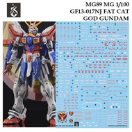 WATER DECAL [GHOST] MG 89 FAT CAT GF13-017NJ GOD GUNDAM 1/100 SLIDE MG89