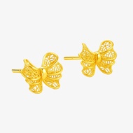 CTS 24K 999 Pure Gold Bow Stud Earrings CHOW TAI SENG 周大生 G0FC0260 G0FC0239
