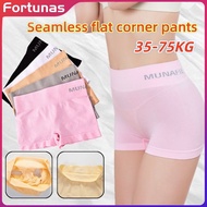 Seamless Flat Corner Pants ，mid-waist Boxer Pants Mid-waist Women Abdomen Pants Fortunas