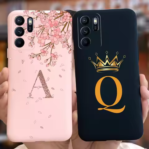 For Oppo Reno6 4G 5G Case Oppo Reno 6Z Cover New Fashion Letters Cover Soft Silicone Phone Case For 