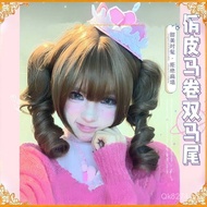 New Daily[Internet Celebrity Natural Tiger Mouth Clip]Sweet Girl Yuan Yang Wig Short Hair Full Head 