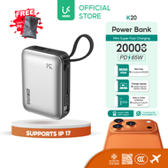 【 CCC】UKIKI Powerbank 20000mAh พาวเวอร์แบงค์ ชาร์จเร็ว PD65W สายType-C พอร์ต Type-C ชาร์จ Laptop รุ่