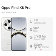 Used OPPO Find X8 Pro 5G (16+512GB)MTK 9400 | Hasselblad Portrait🎁OPPO Malaysia Set