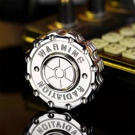 Cảnh Báo Bức Xạ Fidget Clicker Spinner EDC Gear Hand Spinner Kim Loại ADHD Lo Âu Đồ Chơi Giải Tỏa Că