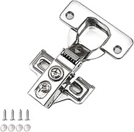 KCCOGT 18 Pack Soft Close Cabinet Door Hinges, 3/4" Full Overlay Kitchen Cabinet Hinges Satin Nickel Hidden Hinges Stainless Steel Concealed Hinge Self Closing, 100 Degree Opening Angel