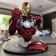 T Trendy Hot New Product Statue iron man 1: 2 iron man MK6 Bust Bust Figure Model Ready Stock Birthd