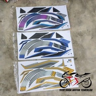 Stiker sticker body stripe cover set (1) yamaha y16zr y16 TBM