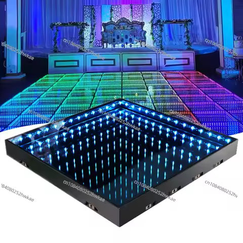 DJ Light 2ft by 2ft Wireless 3D Mirror Magnet LED Dance Floor