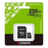 DJS LIFESTYLE 觀塘店 - KINGSTON CANVAS SELECT PLUS MICROSD SDCS3 / 256GB 金士頓記憶卡連 SD ADAPTER 轉接卡現貨發售！歡迎親